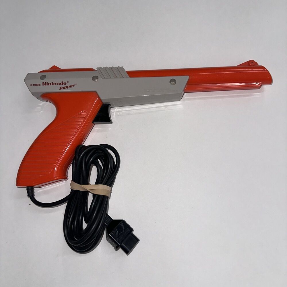 Nintendo Nes Light Gun Orange Gray Controller OEM Authentic Duck Hunt NES-005